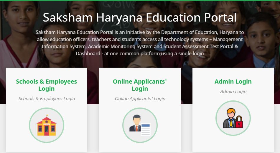 [hryedumis.gov.in] Saksham Haryana Education Portal 2021 - Apply Online Login MIS Portal Admission Result Helpline Number