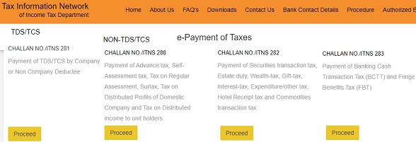 TDS Online Payment - Income Tax Challan 281 Online at onlineservices.tin.egov-nsdl.com