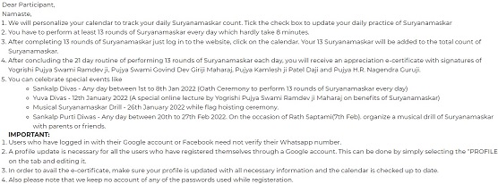 75 Crore Surya Namaskar Registration Process, Online Form 2022-23