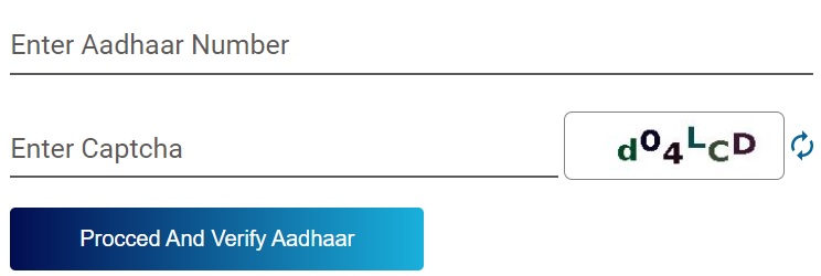 Adhaar Self Service Update Portal Verify with Mobile Number