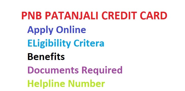PNB Patanjali Credit Card Apply Online at PNB Bank Official Website