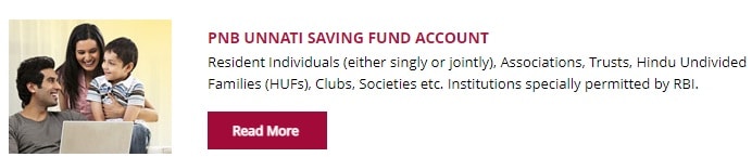 PNB Unnati Saving Fund Account Open Online