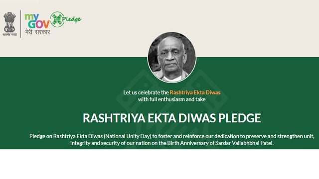 How to Take National Unity Day Pledge In English