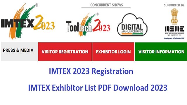 Imtex 2023 Registration, Login, Exhibitor List, Timing, Dates