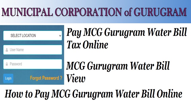 Pay MCG Gurugram Water Bill Tax Online @ Wssbilling.mcg.gov.in